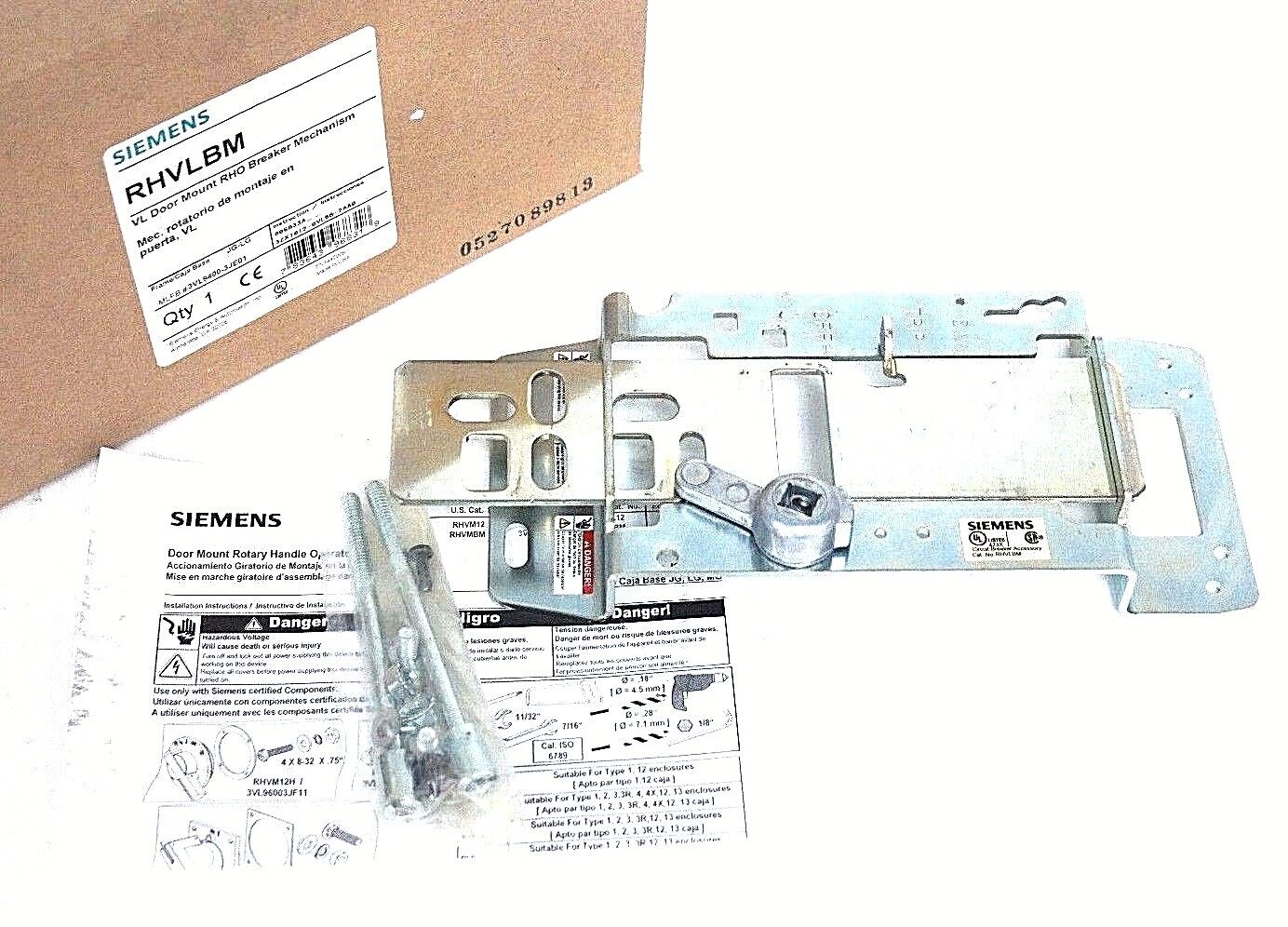 NIB SIEMENS RHVLBM VL DOOR MOUNT RHO BREAKER MECHANISM 3VL9400-3JE01