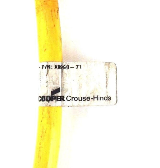 COOPER CROUSE HINDS X8990-71 CORDSET 600V, 7AMP, X899071