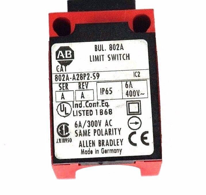 NEW ALLEN BRADLEY 802A-A28P2-S9 LIMIT SWITCH SER A, REV A, 802AA28P2S9