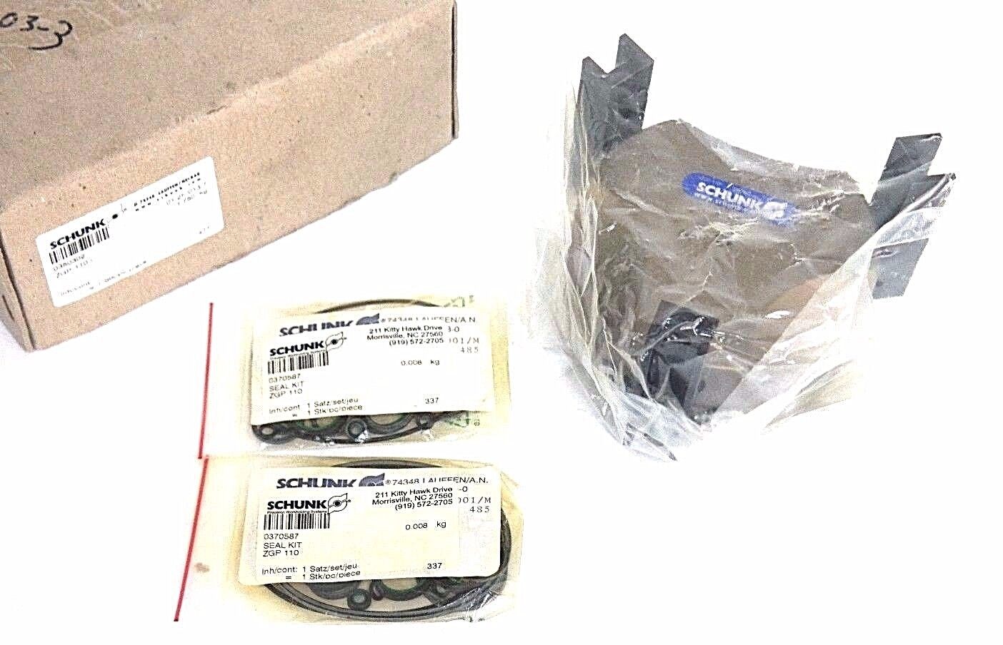 NIB SCHUNK 0350302 HARDENED BASE JAWS W/ ZGP 101-I SEAL KITS