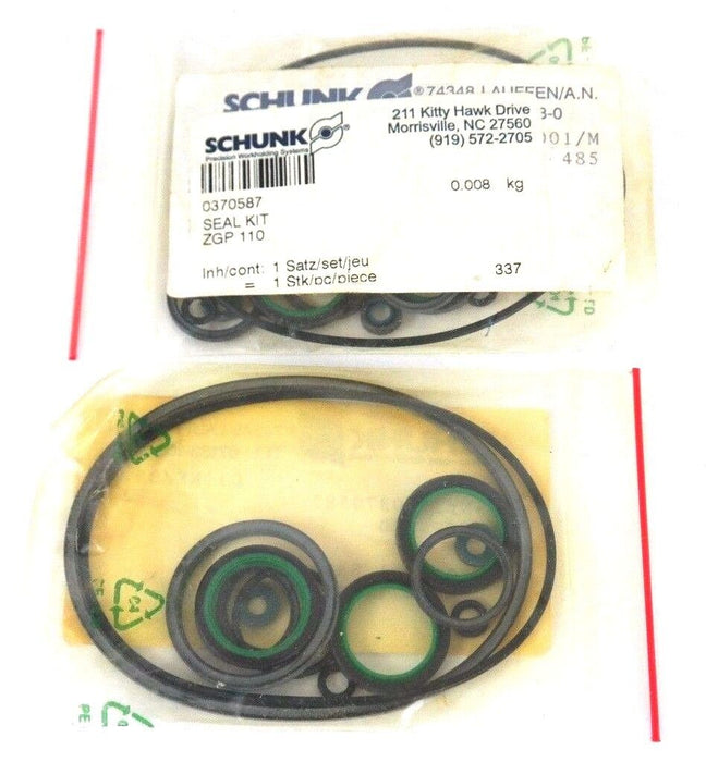 NIB SCHUNK 0350302 HARDENED BASE JAWS W/ ZGP 101-I SEAL KITS