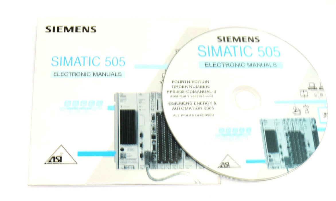 NEW SIEMENS SIMATIC 505 PPX505-CDMANUAL-3 ELECTRONIC MANUALS PPX505CDMANUAL3