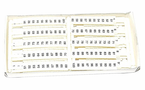 NIB AUTOMATION DIRECT DINENECTORS DN-L100 PRINTED MARKING TAGS X500 (51-100) 6MM