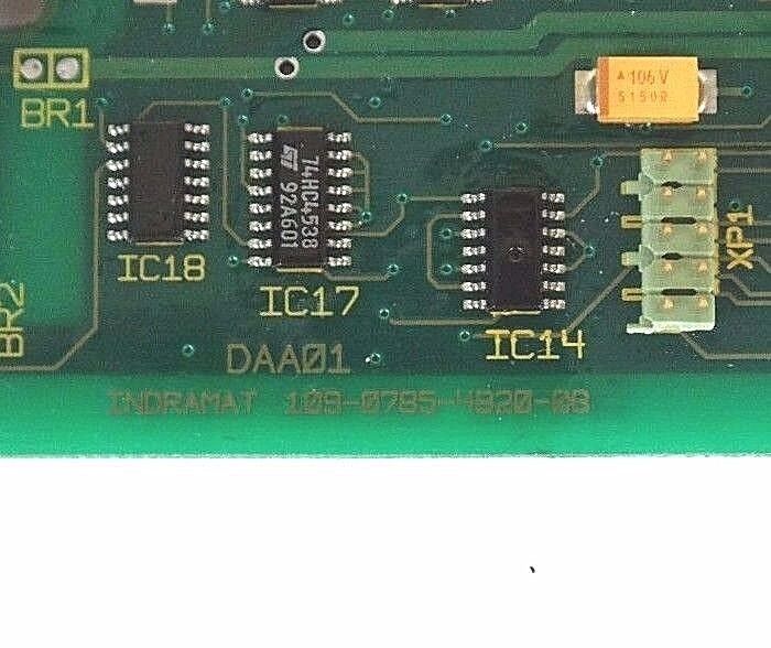 INDRAMAT 109-0785-4B20-08 PC CONTROL BOARD DAA1.1, 109-0785-4A20-08