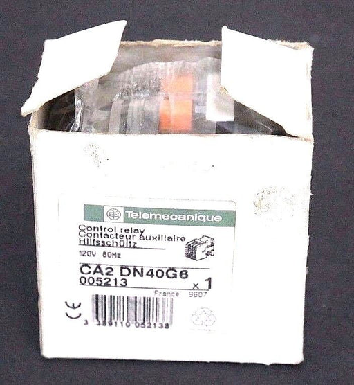 NIB TELEMECANIQUE CA2DN40G6 CONTROL RELAY 120V, 60Hz, 005213