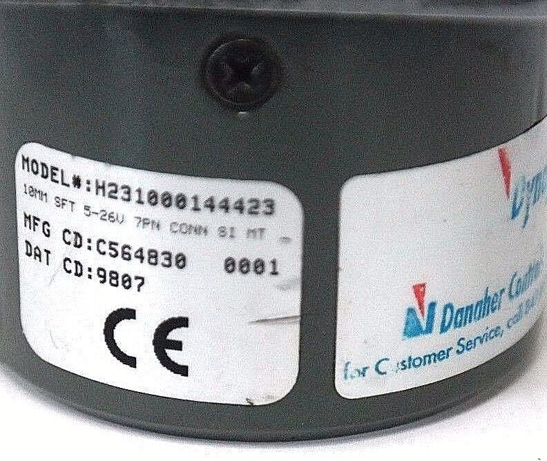 DANAHER DYNAPAR H231000144423 ENCODER C564830 10MM SFT, 5-26V, 7PN CONN SI MT