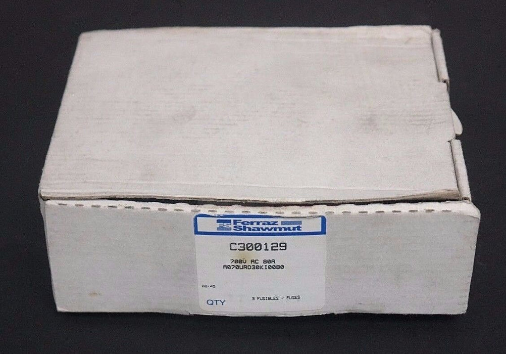 BOX OF 3 NEW FERRAZ SHAWMUT C300129 700VAC, 80A A070URD30KI0080