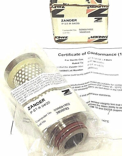 NIB ZANDER PST-R 04/20 FILTER ALTERNATIVE STERILE CARTRIDGE PSTR, P ST-R 04/20