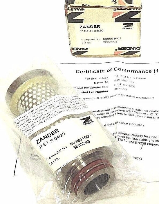 NIB ZANDER PST-R 04/20 FILTER ALTERNATIVE STERILE CARTRIDGE PSTR, P ST-R 04/20