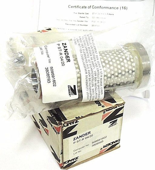 NIB ZANDER PST-R 04/20 FILTER ALTERNATIVE STERILE CARTRIDGE PSTR, P ST-R 04/20