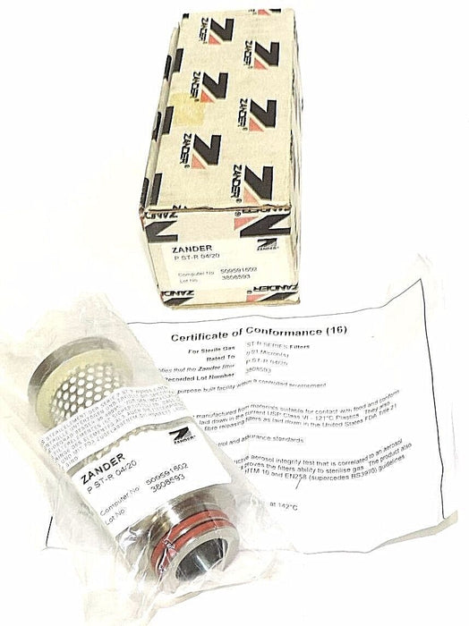 NIB ZANDER PST-R 04/20 FILTER ALTERNATIVE STERILE CARTRIDGE PSTR, P ST-R 04/20