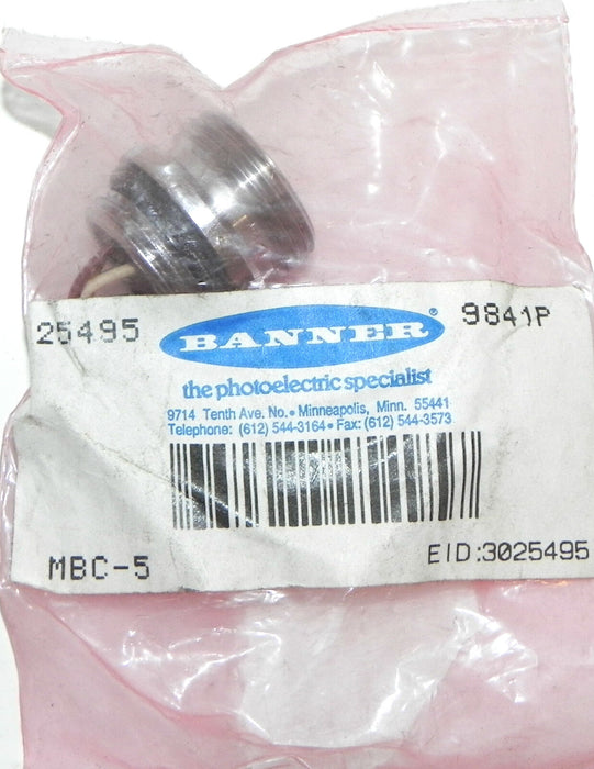 NEW BANNER MBC-5 MINI-STYLE QUICK DISCONNECT RECEPTACLE MBC5