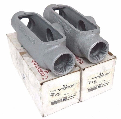 LOT OF 2 NIB APPLETON T150-M 1-1/2" FORM 35 UNILETS TYPE T CONDUIT BODIES