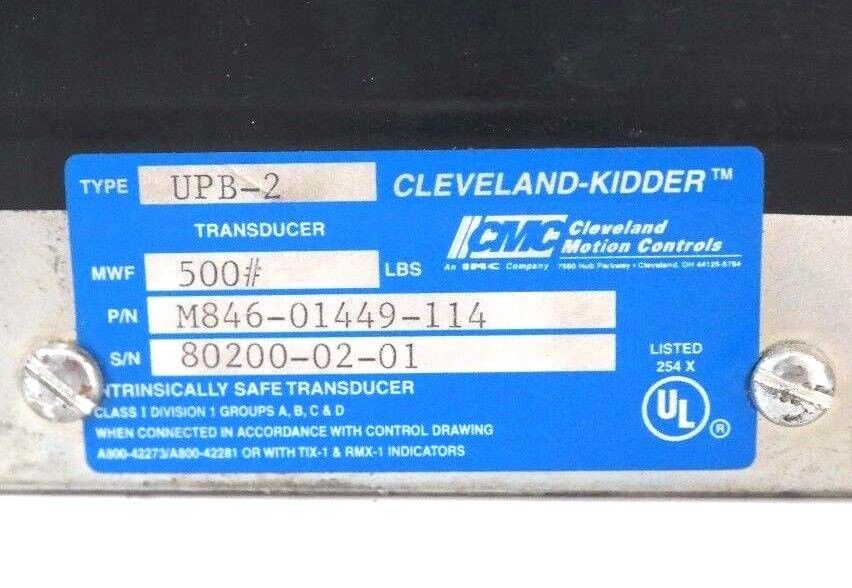 NEW CLEVELAND-KIDDER M846-01449-114 TRANSDUCER UPB-2