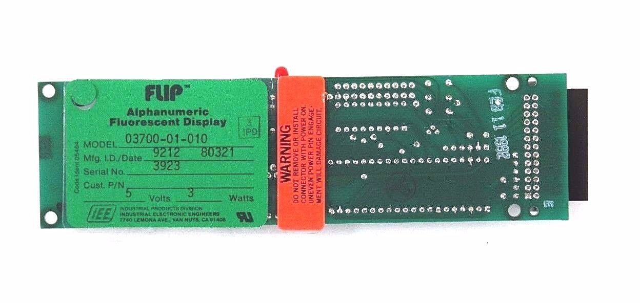 NIB IEE 03700-01-010 ALPHA-NUMERIC DISPLAY 5V 3W 10 DIGIT 0370001010