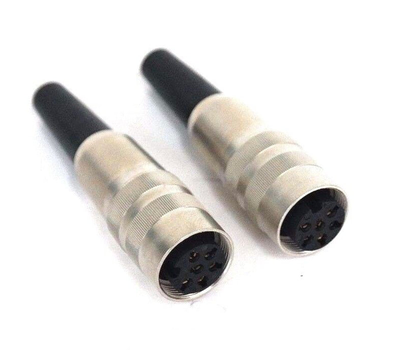 LOT OF 2 FERROMATIK BURKLIN 0009027/1672870290 FEMALE SOCKETS 6-PIN KV60M 70F855