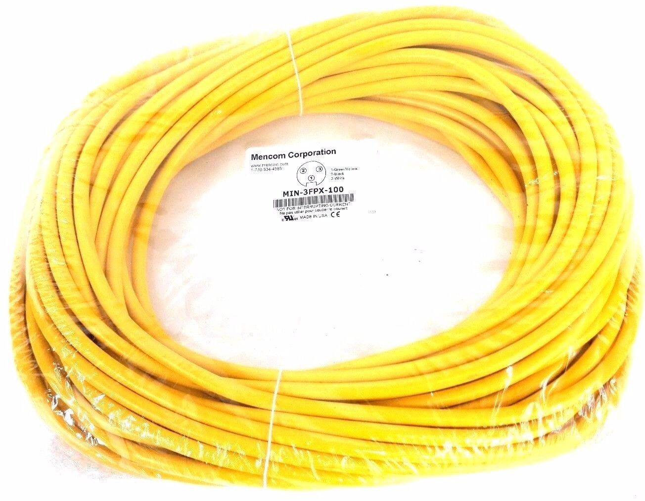 NIB MENCOM CORPORATION MIN-3FPX-100 CORD SET MIN3FPX100, 300VOLT, 10AMP