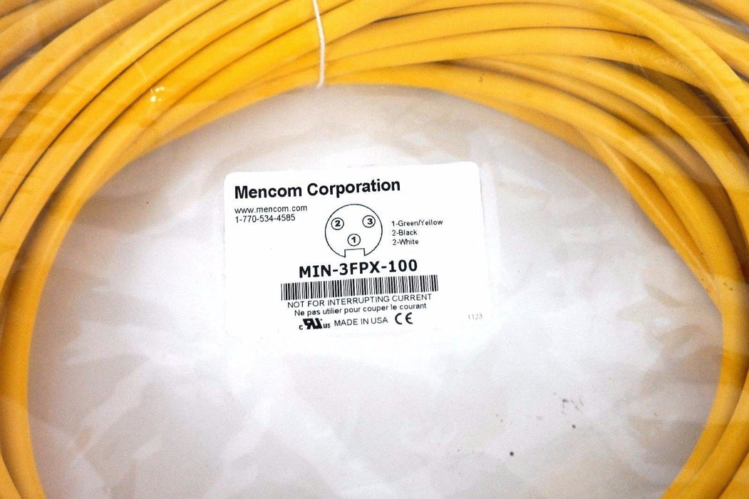 NIB MENCOM CORPORATION MIN-3FPX-100 CORD SET MIN3FPX100, 300VOLT, 10AMP