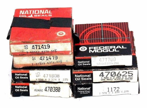 LOT OF 7 NIB FEDERAL MOGUL OIL SEALS 471419 471808 470380 471760 470625 1172
