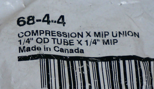 BAG OF 10 NEW BRASSCRAFT 68-4-4 COMPRESSION X MIP UNION 1/4" OD TUBE X 1/4" MIP