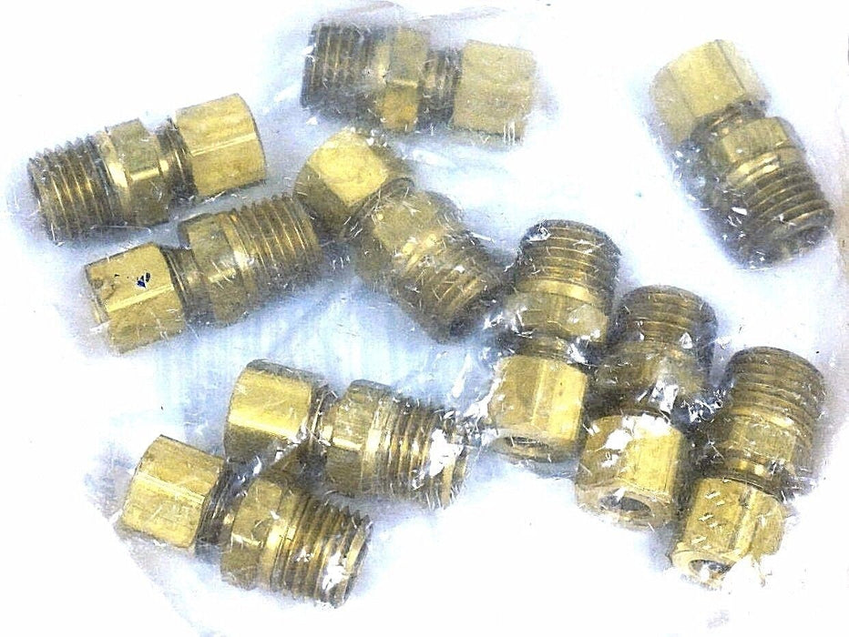 BAG OF 10 NEW BRASSCRAFT 68-4-4 COMPRESSION X MIP UNION 1/4" OD TUBE X 1/4" MIP