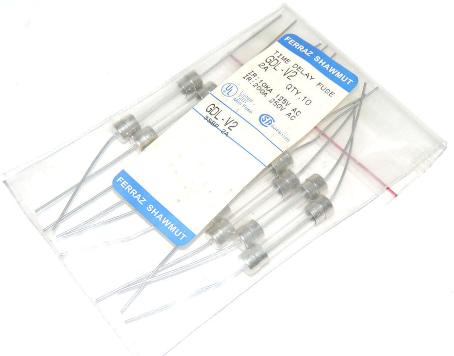 LOT OF 27 FERRAZ SHAWMUT GDL-V2 TIME DELAY FUSES 2A