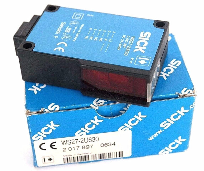 NIB SICK WS27-2U630 PHOTOELECTRIC SENSOR WS272U630, 2017897, 24-240V, SENSICK P