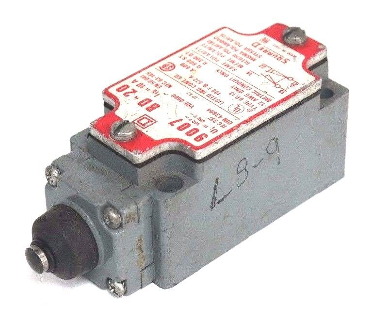 SQUARE D 9007-BD-20 LIMIT SWITCH 10A, 9007BD20