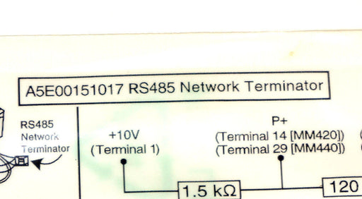 NEW SIEMENS A5E00151017 RS485 NETWORK TERMINATOR