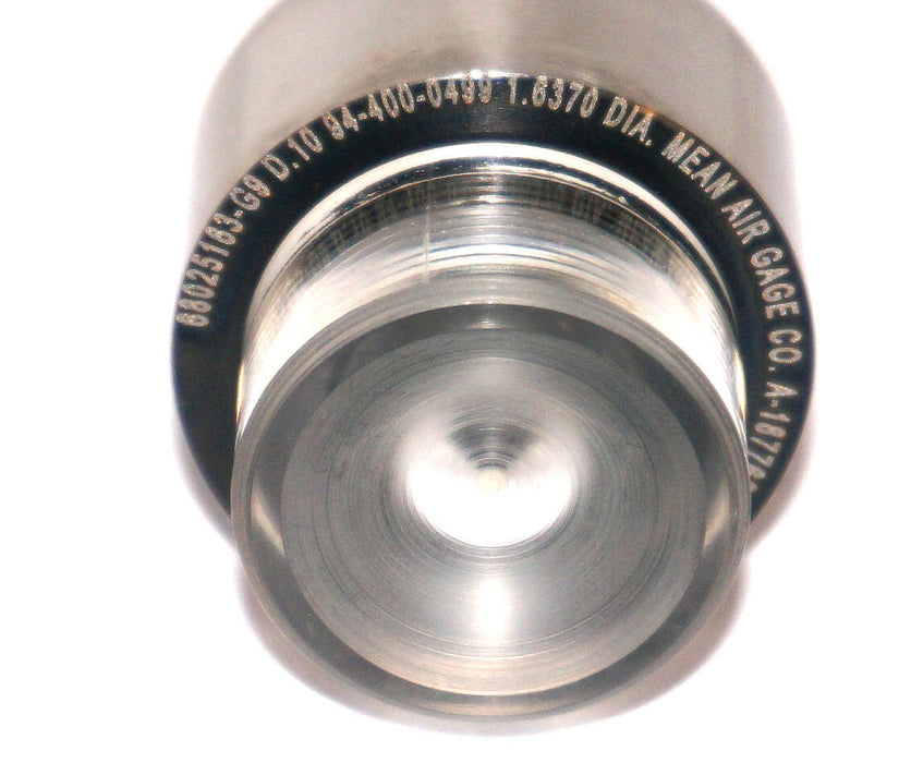 NEW MEAN AIR GAGE CO. 68025163-G9 PLUG GAGE 94-400-0499 1.6370 DIA. A-187762