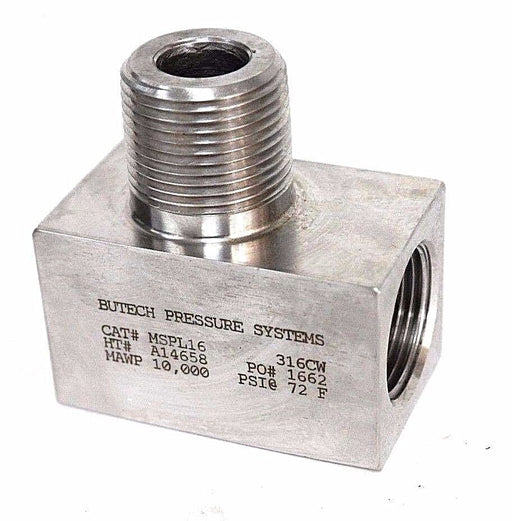 NEW BUTECH CAT# MSPL16 316CW HT# A14658 MAWP 10,000 PSI@72F PO# 1662