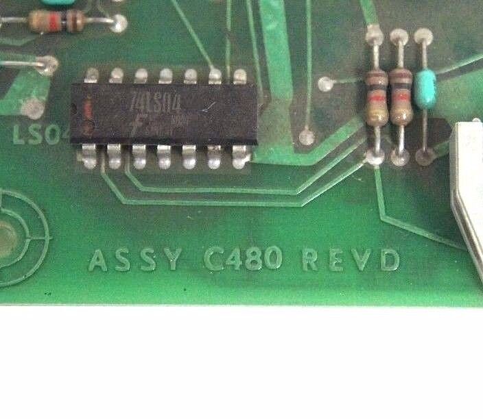 GOULD MODICON ASSY C480 REV. D DM8820A BOARD CPU CARD