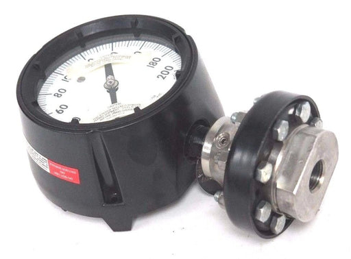 NIB ASHCROFT DURAGAUGE 0-200PSI TYPE: 101 DIAPH:S BK SIZE3/4" W/ A.I.S.I C12L13