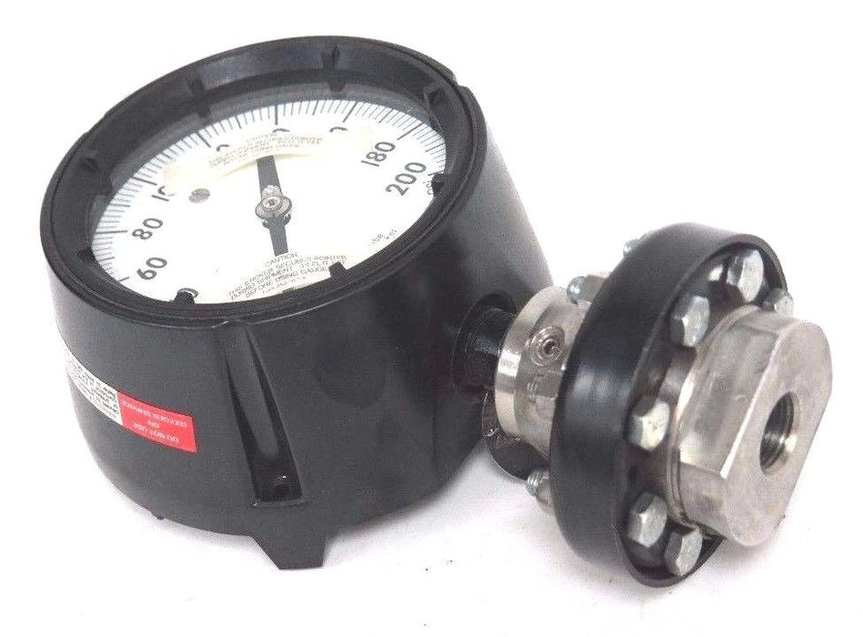NIB ASHCROFT DURAGAUGE 0-200PSI TYPE: 101 DIAPH:S BK SIZE3/4" W/ A.I.S.I C12L13