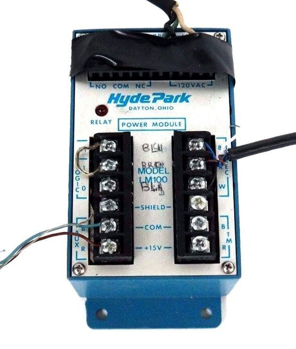 HYDE PARK LM100 TRANSMITTER POWER MODULE W/ 81382-N 974201, 80165 3AMPS CORDSETS
