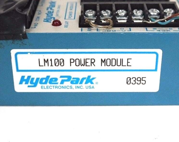 HYDE PARK LM100 TRANSMITTER POWER MODULE W/ 81382-N 974201, 80165 3AMPS CORDSETS