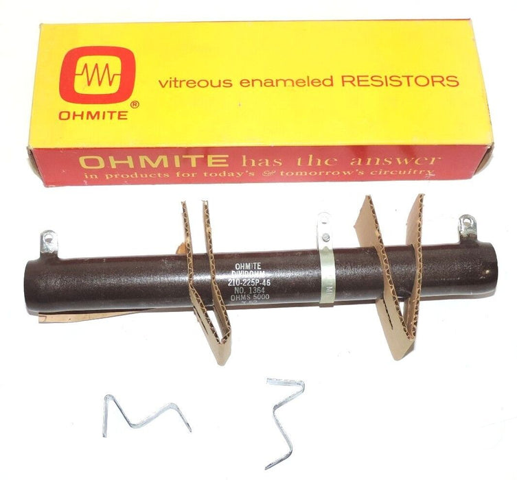 NIB OHMITE 1357 DIVIDOHM RESISTOR 225W, 210-225P-46, 10 OHMS