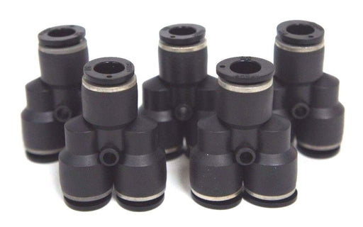 LOT OF 5 NEW COMPOSITE PUSH TO CONNECT UNION "Y" FITTINGS 3/8" OD, LG84PC-6-6