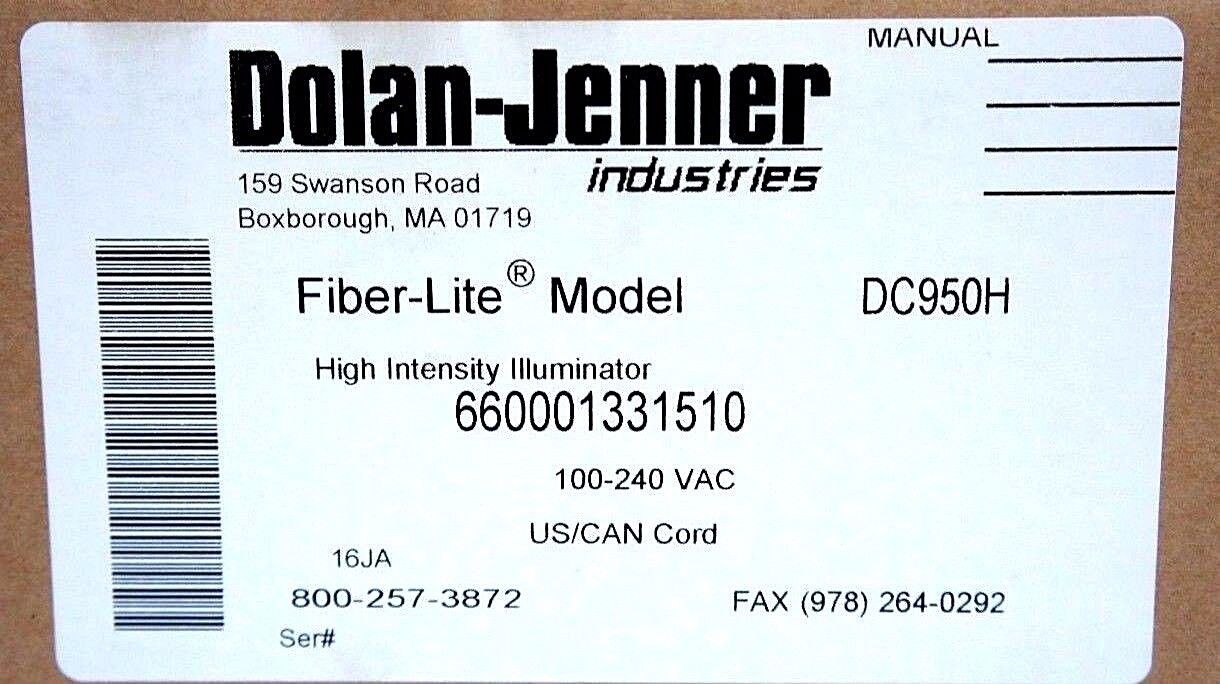 FACTORY SEALED DOLAN JENNER FIBER LITE DC950H ILLUMINATOR 660001331510 100-240V
