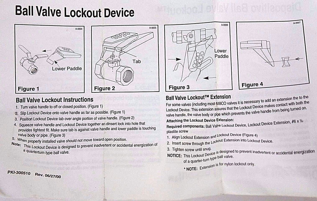LOT OF 3 NEW BRADY 5T820 BALL VALVE LOCKOUT DEVICES