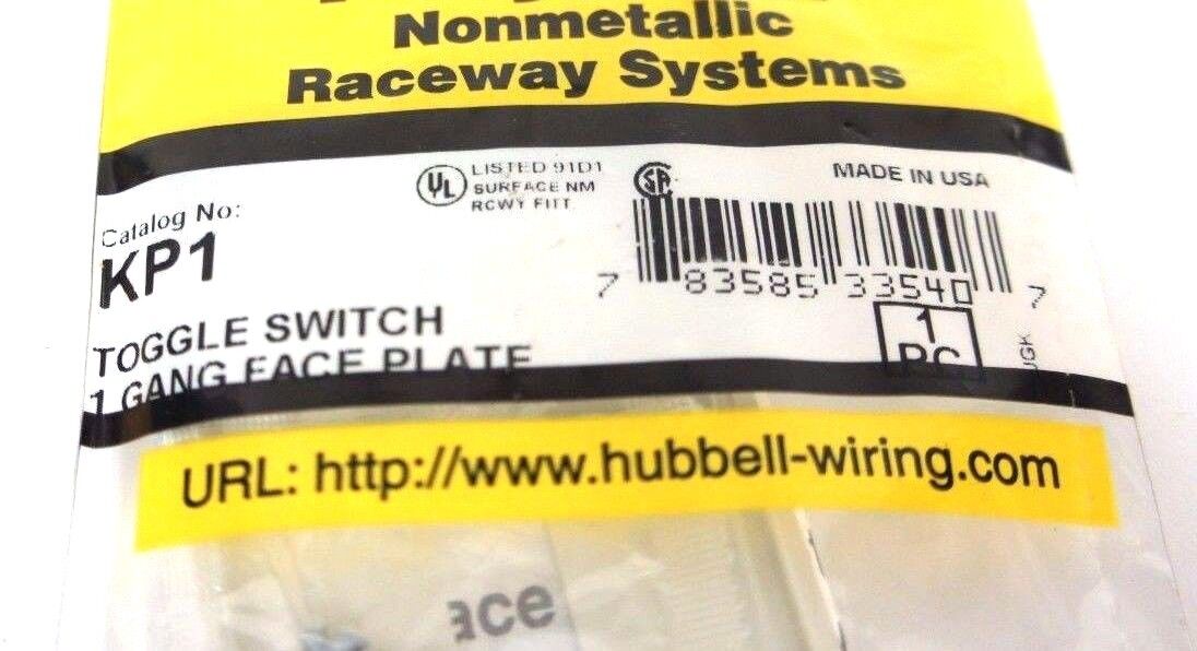 LOT OF 12 NEW HUBBELL KP1 TOGGLE SWITCH GANG FACE PLATE COVERS