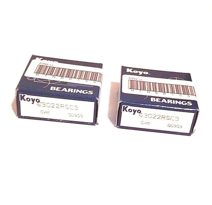 LOT OF 2 NIB KOYO 63022RSC3 BALL BEARINGS 15 X 42 X 13MM