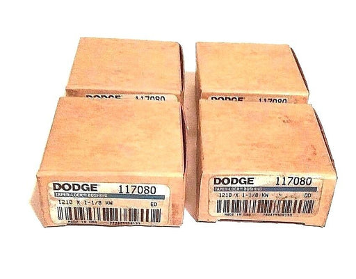 LOT OF 4 NIB DODGE 117080 TAPER-LOCK BUSHINGS, 1210 X 1-1/8 KW