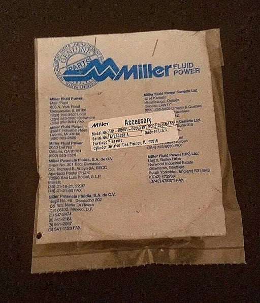 LOT OF 4 NEW MILLER FLUID POWER 191-KB001-00063 REPAIR KITS, BORE, 063MM, MH