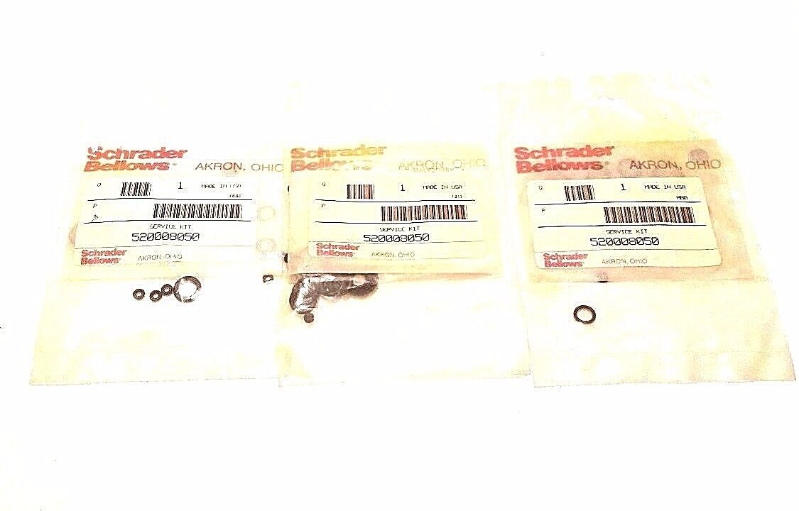 LOT OF 3 NEW SCHRADER BELLOWS 520008050 SERVICE KITS