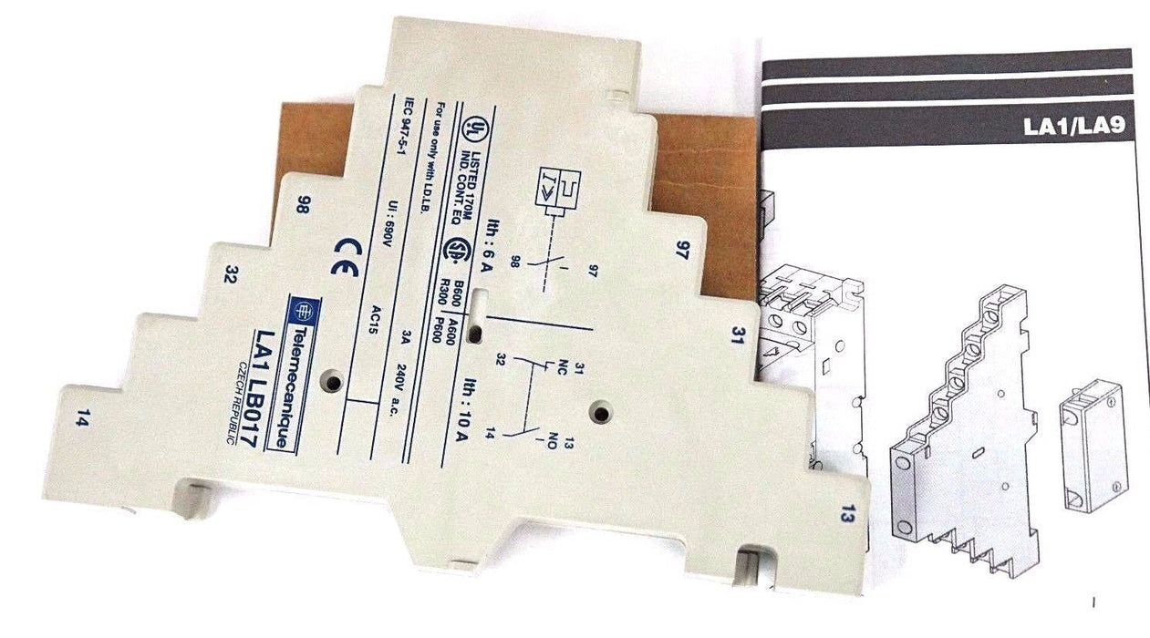 LOT OF 2 NIB TELEMECANIQUE LA1-LB017 ADD. ON BLOCKS LA1LB017