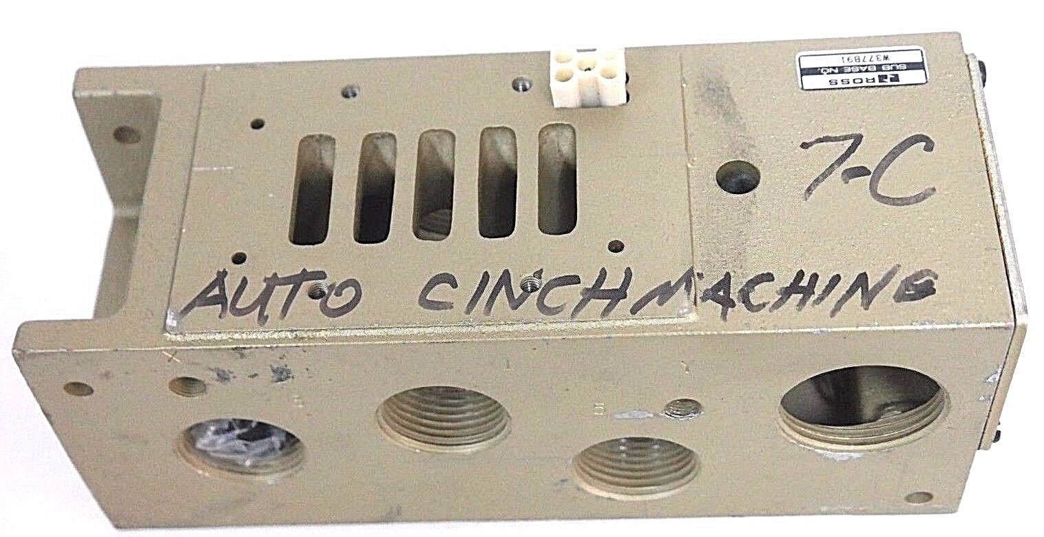 NEW ROSS W377B91 SUB BASE VALVE SIDE-PORTED