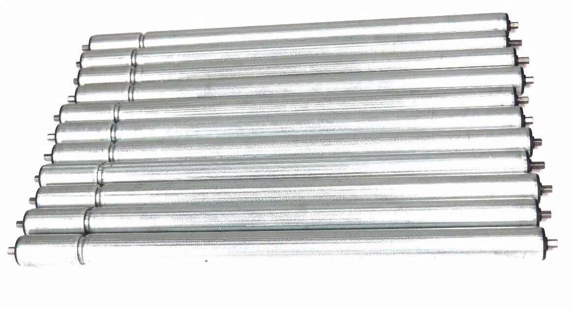 LOT OF 11 NEW RALPHS-PUGH SA-002502-1761-3/8 GALVANIZED HEX HYTROL ROLLERS