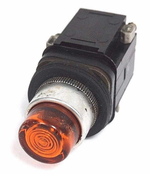 ALLEN BRADLEY 800T-PT16 AMBER PUSH BUTTON 600V PILOT HVY DUTY W/ X-208238 120V