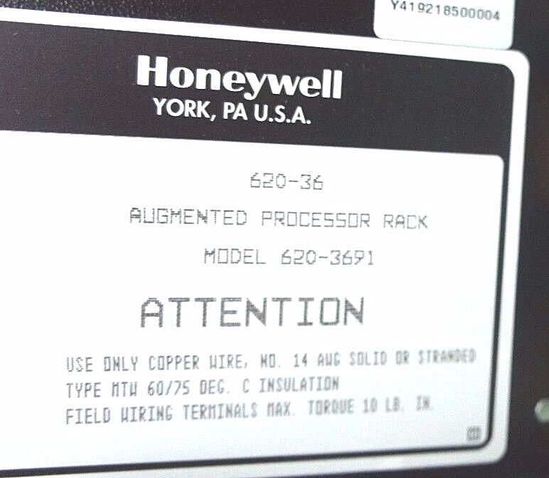 NIB HONEYWELL 620-3691 11/14/16/36 AUG RACK 4 OS 19" 6203691 620-36 D031009067B